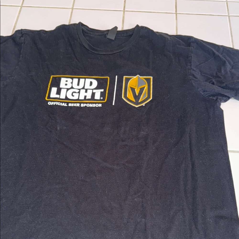 Vegas Golden Knights Bud light T black XL